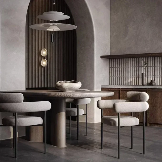 Nordic Light Luxury Metal Dining Chair 5