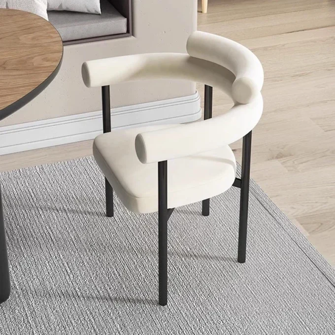 Nordic Light Luxury Metal Dining Chair 1