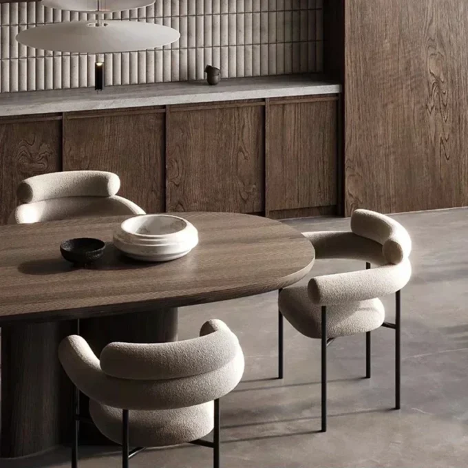 Nordic Light Luxury Metal Dining Chair 4