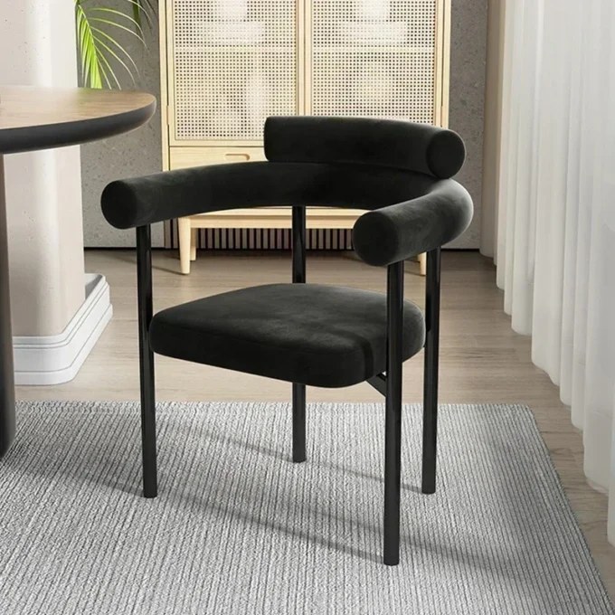 Nordic Light Luxury Metal Dining Chair 2