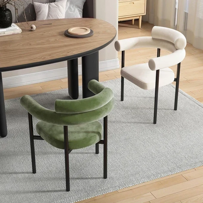 Nordic Light Luxury Metal Dining Chair 3