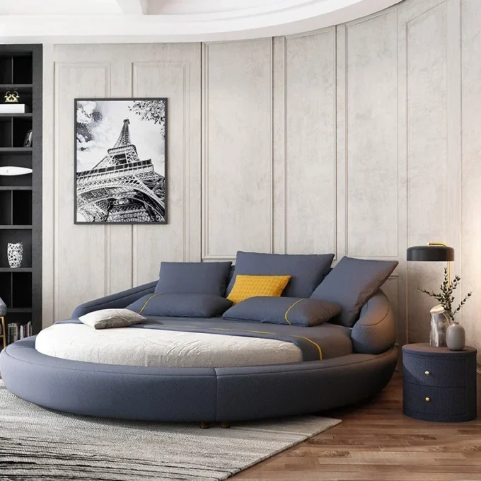 Double Minimalist Large Round Bed 1